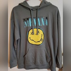 Nirvana Slate/Olive Green Pullover Lightweight Hoodie Size Large
